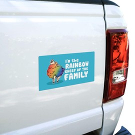 I'm The Rainbow Sheep of The Family Gay Pride Automotive Car Refrigerator Locker Vinyl Magnet