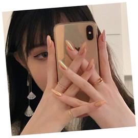 Nail Tips, 24 Pieces, Orange, Medium Length, False Nails, Receptions, Parties, After-parties, Weddings, Nail Tips, Soft and Durable