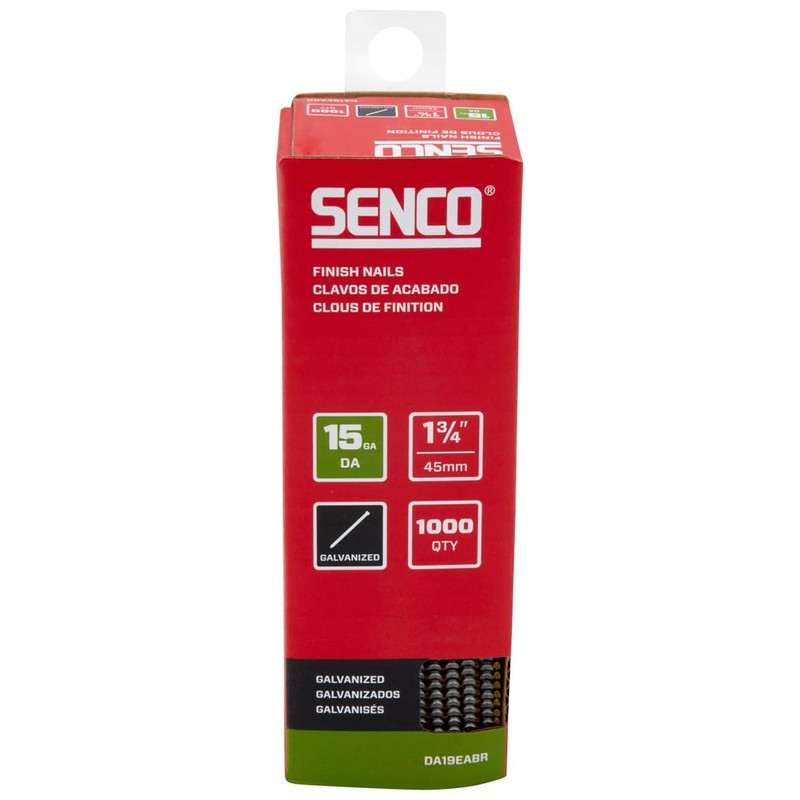 SENCO DA19EABR 1-3/4" 15 Gauge Angled Finish Nails, Galvanized Finish