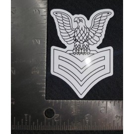 3 inch   PETTY OFFICER FIRST CLASS PO1 USN NAVY E-6 STICKER