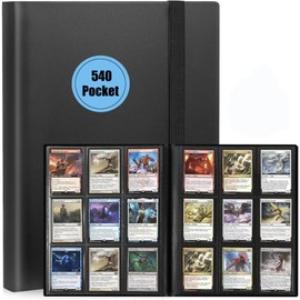 9 Pocket Trading Card Binder, Trading Card Album Folder Compatible with MTG, TCG, Baseball Cards (540 Pocket)