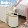 URALFA 2Pack Bathroom Trash Can with Lid, Small Garbage Can