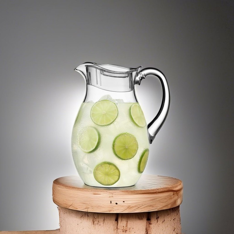 MosJos Acrylic Pitcher (72 oz), Clear Plastic, Water Pitcher with