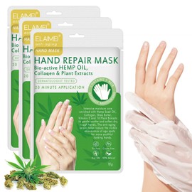 CCKULOOB Hand Mask 3 Pairs Hand Mask for Very Dry Hands Moisture Glove Hand Care Gloves for Dry Ageing Cracked Hands for Men and Women