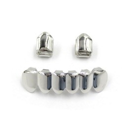 Gold Grillz Mouth Teeth 24K Plated Gold Custom Fit Top & Bottom Set Caps Grillz For Women Gift + Extra Molding Bars + Microfiber Cloth