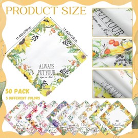 Sel Natural Christian Gifts Handkerchiefs for Women Inspirational Religious Bible Verse Gifts for Ladies (50)