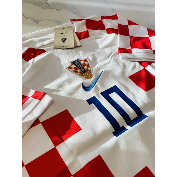 Luka Modric #10 White & Red Croatia Nation Team Jersey
