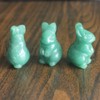 HLbshi Cute Hand Carved Gemstone Crystal Rabbit Bunny Figurine Animal
