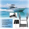 Pontoon Boat Ladder, Stainless Steel 3 Step Telescoping Boat Boarding