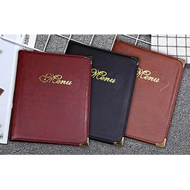(pont du monde) Menu Table Menu Book Menu A4 Size (Black)