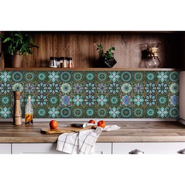 16 pcs Peel and Stick Backsplash for Tile Stickers, 6"x6" Inches Self Adhesive Removable Waterproof for Walls Stickers, Vinyl Tile for Kitchen Backsplash, Bathroom, Stairs, Stick on Tiles.