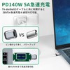 USB TYPE-C Converter Adapter, Flat Magnet, USB 3.1, 40Gbps, PD140W,