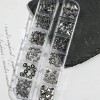 120pcs Gothic Metal Nail Charms Cross Heart Star Accents