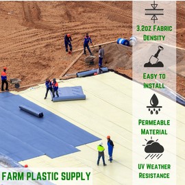 Farm Plastic Supply - Woven Driveway Fabric 3.2oz - 4' x 200' - Commercial Landscape Fabric, Drainage Fabric, Underlayment Fabric, Fabric Under Gravel