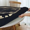 Famame Full Moon Howling Wolf Round Fitted Tablecloth with Elastic