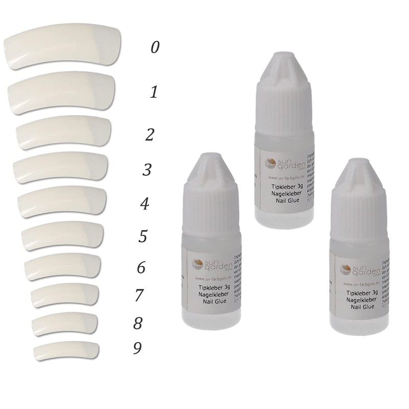 Tipbox500 inkl. 3 Tipkleber - Nail Tips-Tip Kleber- Nagelkleber -