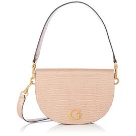 GUESS Women's Cream Danna Saddle Bag, camel