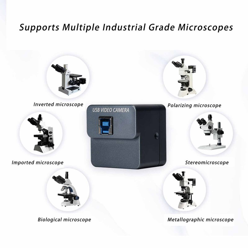 USB Microscope Camera 4K 8MP Digital Electronic Eyepiece with 0.5X
