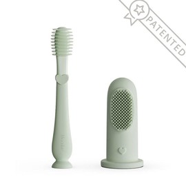 Baby Finger Toothbrush and Tongue Cleaner — Moonkie Oral Care Set - Color: Mint