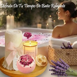 Regalos de Cumpleaños para MujerCanasta de SPA Relajante-Paquete de Cuidado Personal para Mujer- Caja de Regalos para Mamá Hermana Novia Amiga