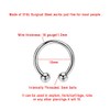 FANSING 2pcs Internally Threaded Circular Barbell 8mm/10mm 16g/14g/12g/10g, Metal, not