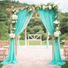 DUOBAO Mint Green Sheer Chiffon Curtains 29x108-Inch 2 Panels Chiffon