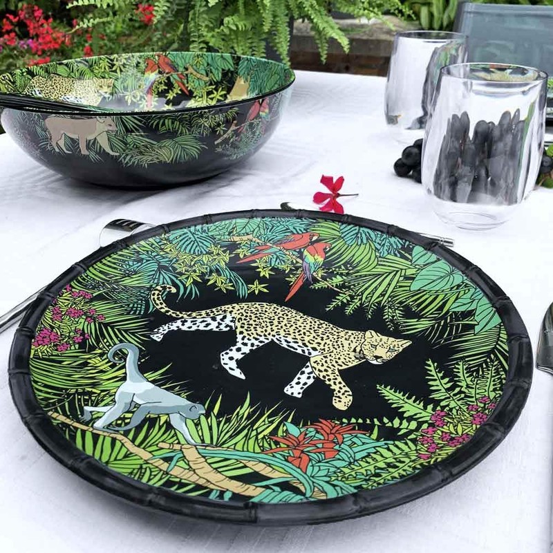 Les Jardins de la Comtesse Large Melamine Plate Jungle Diameter