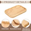 uxcell Bamboo Serving Tray, 7 x 5 Inch Square Wooden