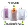 The Flipping Holder, a Mess-Free Food Pouch and Juice Box