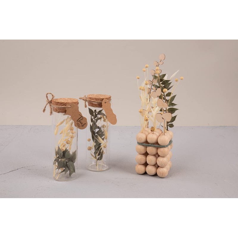 Rayher Mazzo di fiori secchi, verde pino, 18-20cm, bus.blis. 1pz,