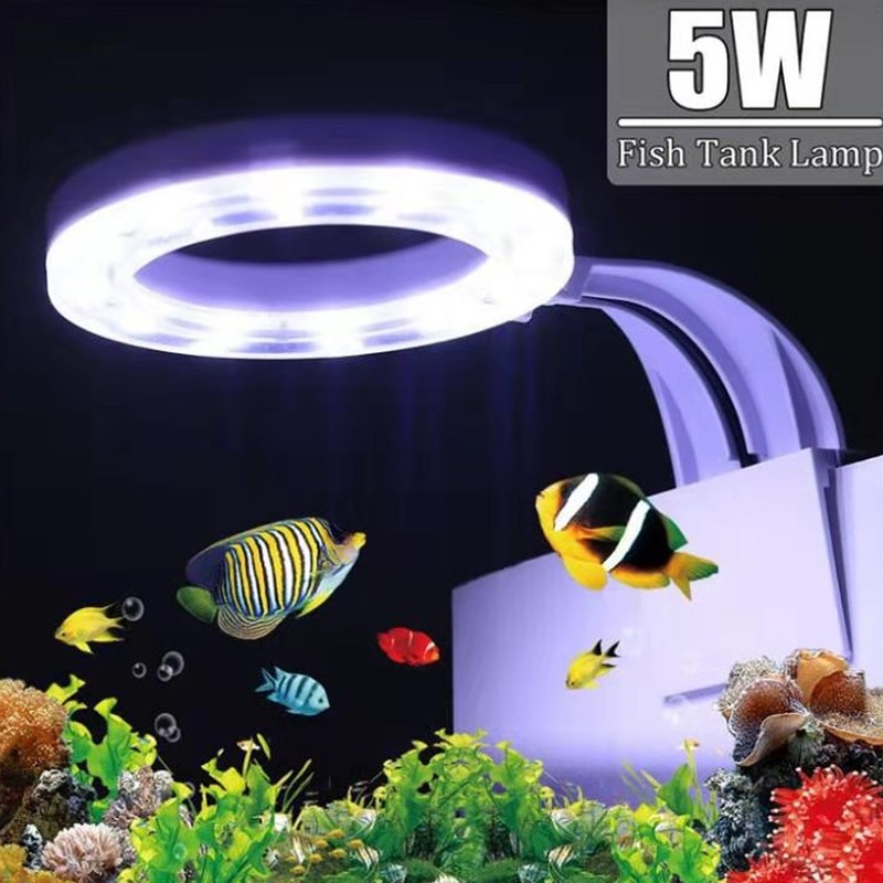 110‑240V Waterproof Aquarium Ring Clip Lamp LED Fish Tank Light