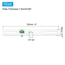 PATIKIL 4" Light Crossbar Kit, 6 Set Universal Light Fixture Mounting Bracket with 1/4"-20 Tap Center Hole Ceiling Light Plate Canopy Hardware Set for Chandelier Wall Light, Silver Tone