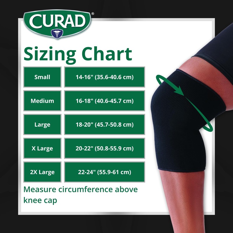 CURAD Knee Support for Men & Women, Elastic, Pull-Over, Knee