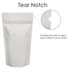 RIGHTPAK White Matt Stand Up Pouches with Resealable Zipper &