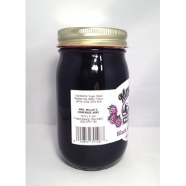 Mrs. Miller's HUGE 18 oz Seedless Black Raspberry Jam, Amish and Homemade!