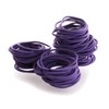 My Lello Small Hair Elastics Ponytail Holders No Damage No Metal - 100 Pack Purple
