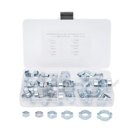 Pack of 80 Double Ear Hose Clips Assortment Double Ear Hose Clamps