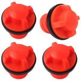 Xspeedonline Cooler Plug for YETI, 4-Pack Leak Proof Drain Replacement Plugs for YETI Tundra Roadie Tank Coolers & RTIC Coolers, Orange