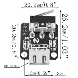 SJZBIN 4PCS 3D Printer Part End Stop Limit Switch Creality Original EndStop Limit Switch Kit for Ender 3 3D Printer, Black