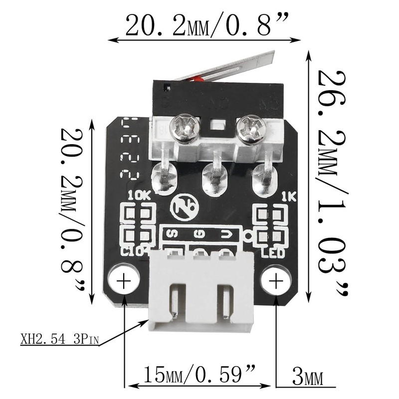 SJZBIN 4PCS 3D Printer Part End Stop Limit Switch Creality