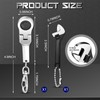 Chumia 2 Sets 10mm Ratchet Wrench Keychain Key Ring and