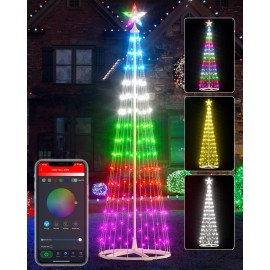 Christmas Tree with Custom Display, Smart APP Controlled DIY 6FT Cone Light