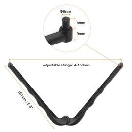 sourcing map Adjustable Face Spanner 6mm Dia 4-150mm Opening Range Universal Rotary Tool Wrench Pin Pliers for Round Nuts with Drilled Holes