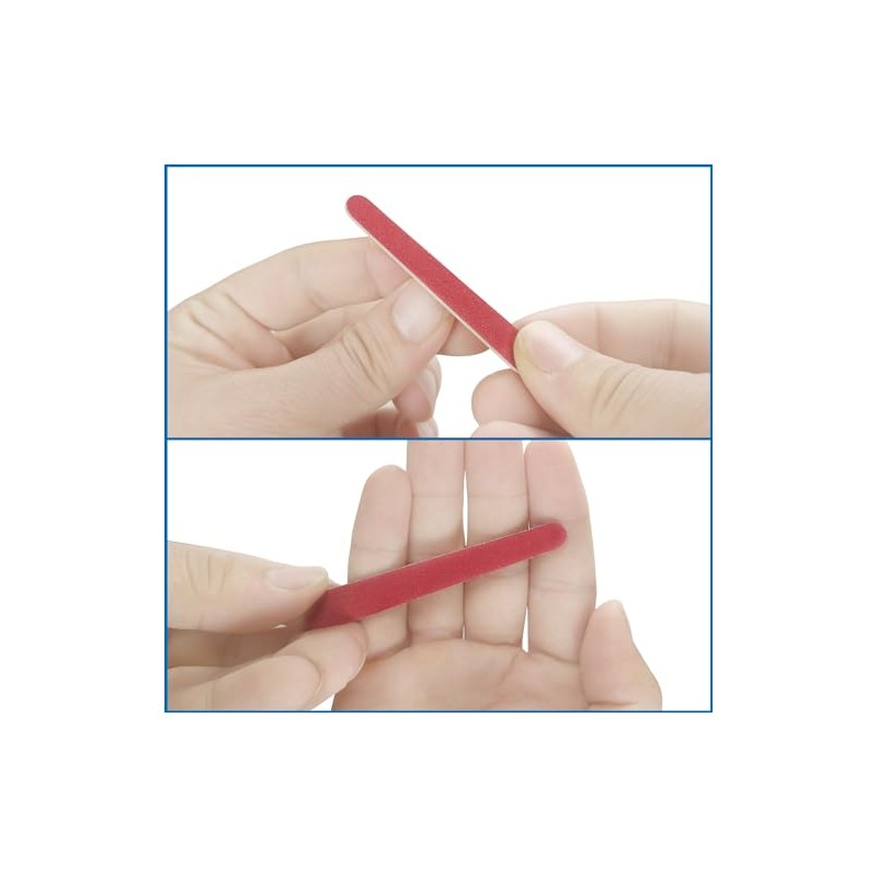 Mini limas de uñas (paquete de 100), grano 180/240, lima