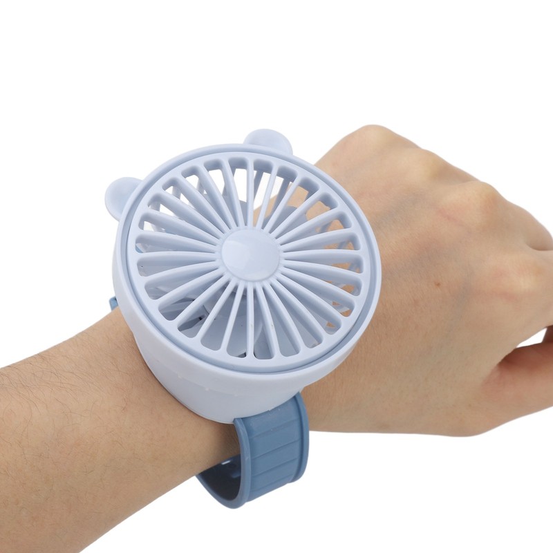 Protable Watch Fan with Adjustable Wristband Children Cartoon Electric Fan