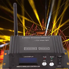 Mingzhe 2.4G Wireless DMX 512 Controller Transmitter Receiver LCD Display Power Adjustable Repeater Lighting Controller
