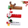 Gadpiparty 3-Piece Christmas Themed Refrigerator Handle Covers Fabric Door Handle