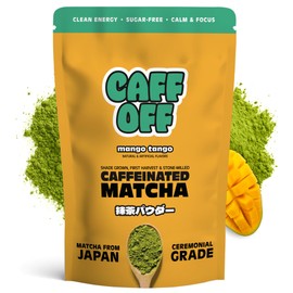 Caff Off Decaf Matcha Green Tea Powder From Japan (CAFFEINATED - 1.06 oz, Mango Tango)