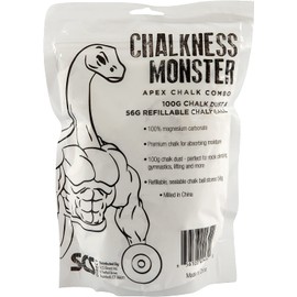 Gym Chalk Bag - 2 Pack Resealable Bags (7 Ounces Total) - Easy Grip, Moisture Absorbing - Gymnastics, Rock Climbing, Powerlifting, Weightlifting, and more - Refillable Workout Gym Chalk Bag.