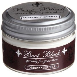 Columbus Men's Boot Black Silver Line Cordovan Cream Shoe Cream, Shoe Care